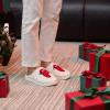 imageNineCiFun Christmas Slippers for Women Monogrammed Memory Foam House Slippers Santa hat Retro Soft Plush Warm Slipon Indoor Slippers Personalized Birthday Gifts shoesD