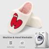 imageNineCiFun Christmas Slippers for Women Monogrammed Memory Foam House Slippers Santa hat Retro Soft Plush Warm Slipon Indoor Slippers Personalized Birthday Gifts shoesM
