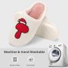 imageNineCiFun Christmas Slippers for Women Monogrammed Memory Foam House Slippers Santa hat Retro Soft Plush Warm Slipon Indoor Slippers Personalized Birthday Gifts shoesT