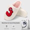 imageNineCiFun Christmas Slippers for Women Monogrammed Memory Foam House Slippers Santa hat Retro Soft Plush Warm Slipon Indoor Slippers Personalized Birthday Gifts shoesJ