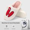 imageNineCiFun Christmas Slippers for Women Monogrammed Memory Foam House Slippers Santa hat Retro Soft Plush Warm Slipon Indoor Slippers Personalized Birthday Gifts shoesH