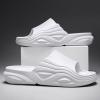 imageNineCiFun Mens Cloud Slides Cushioned Sandals Summer House Slippers for Indoor Outdoor Use Nonslip Bathroom Shower Slide Sandals Slip on Pillow SlippersWhite