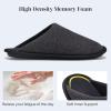 imageNineCiFun Mens Cozy Memory Foam Scuff Slippers Slip On Warm Bedroom Solid Waffle Upper Slippers Lightweight Nonslip IndoorOutdoor House ShoesBlack