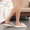 imageNineCiFun Unisex House Slippers Memory Foam Open toe Summer Slippers for Men and Women Corduroy Platform Slippers for Indoor and Outdoor UseBeige