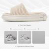 imageNineCiFun Unisex House Slippers Memory Foam Open toe Summer Slippers for Men and Women Corduroy Platform Slippers for Indoor and Outdoor UseBeige