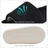 imageNineCiFun Unisex House Slippers Memory Foam Open toe Summer Slippers for Men and Women Corduroy Platform Slippers for Indoor and Outdoor UseBlack