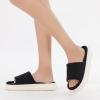imageNineCiFun Unisex House Slippers Memory Foam Open toe Summer Slippers for Men and Women Corduroy Platform Slippers for Indoor and Outdoor UseBlack