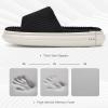 imageNineCiFun Unisex House Slippers Memory Foam Open toe Summer Slippers for Men and Women Corduroy Platform Slippers for Indoor and Outdoor UseBlack