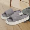 imageNineCiFun Unisex House Slippers Memory Foam Open toe Summer Slippers for Men and Women Corduroy Platform Slippers for Indoor and Outdoor UseGrey
