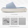 imageNineCiFun Unisex House Slippers Memory Foam Open toe Summer Slippers for Men and Women Corduroy Platform Slippers for Indoor and Outdoor UseLight Blue