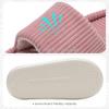 imageNineCiFun Unisex House Slippers Memory Foam Open toe Summer Slippers for Men and Women Corduroy Platform Slippers for Indoor and Outdoor UsePink