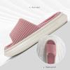 imageNineCiFun Unisex House Slippers Memory Foam Open toe Summer Slippers for Men and Women Corduroy Platform Slippers for Indoor and Outdoor UsePink