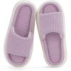 imageNineCiFun Unisex House Slippers Memory Foam Open toe Summer Slippers for Men and Women Corduroy Platform Slippers for Indoor and Outdoor UsePurple