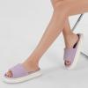 imageNineCiFun Unisex House Slippers Memory Foam Open toe Summer Slippers for Men and Women Corduroy Platform Slippers for Indoor and Outdoor UsePurple