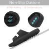 imageNineCiFun Unisex Pillow Slippers Cloud Slides for Women and Men Platform Slide Sandals with Arch SupportBlack