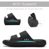 imageNineCiFun Unisex Pillow Slippers Cloud Slides for Women and Men Platform Slide Sandals with Arch SupportBlack