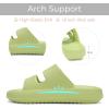 imageNineCiFun Unisex Pillow Slippers Cloud Slides for Women and Men Platform Slide Sandals with Arch SupportGreen