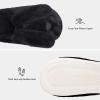 imageNineCiFun Womens Bunny Slippers Memory Foam House Plush Fluffy Rabbit Slippers Comfy Fuzzy Faux Fur Lining Indoor Animal Bedroom ShoesBlack