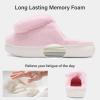 imageNineCiFun Womens Bunny Slippers Memory Foam House Plush Fluffy Rabbit Slippers Comfy Fuzzy Faux Fur Lining Indoor Animal Bedroom ShoesPink