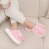 imageNineCiFun Womens Bunny Slippers Memory Foam House Plush Fluffy Rabbit Slippers Comfy Fuzzy Faux Fur Lining Indoor Animal Bedroom ShoesPink