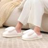 imageNineCiFun Womens Bunny Slippers Memory Foam House Plush Fluffy Rabbit Slippers Comfy Fuzzy Faux Fur Lining Indoor Animal Bedroom ShoesWhite