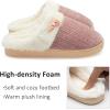 imageNineCiFun Womens Comfy House Slippers Memory Foam Fuzzy Bedroom Scuffs Slippers Indoor Outdoor Anti Skid Home Slippers Shoes with Warm Plush LiningDark Pink