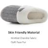 imageNineCiFun Womens Comfy House Slippers Memory Foam Fuzzy Bedroom Scuffs Slippers Indoor Outdoor Anti Skid Home Slippers Shoes with Warm Plush LiningLight Gray