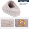 imageNineCiFun Womens Fuzzy House Slippers Corduroy Memory Foam Slippers Warm Slip On Comfy Bedroom Slippers Indoor Outdoor ShoesBeige