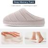 imageNineCiFun Womens Fuzzy House Slippers Corduroy Memory Foam Slippers Warm Slip On Comfy Bedroom Slippers Indoor Outdoor ShoesBeige
