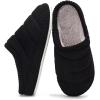 imageNineCiFun Womens Fuzzy House Slippers Corduroy Memory Foam Slippers Warm Slip On Comfy Bedroom Slippers Indoor Outdoor ShoesBlack