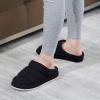 imageNineCiFun Womens Fuzzy House Slippers Corduroy Memory Foam Slippers Warm Slip On Comfy Bedroom Slippers Indoor Outdoor ShoesBlack