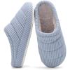imageNineCiFun Womens Fuzzy House Slippers Corduroy Memory Foam Slippers Warm Slip On Comfy Bedroom Slippers Indoor Outdoor ShoesBlue