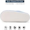 imageNineCiFun Womens Fuzzy House Slippers Corduroy Memory Foam Slippers Warm Slip On Comfy Bedroom Slippers Indoor Outdoor ShoesBlue