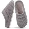 imageNineCiFun Womens Fuzzy House Slippers Corduroy Memory Foam Slippers Warm Slip On Comfy Bedroom Slippers Indoor Outdoor ShoesLjght Grey