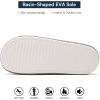 imageNineCiFun Womens Fuzzy House Slippers Corduroy Memory Foam Slippers Warm Slip On Comfy Bedroom Slippers Indoor Outdoor ShoesLjght Grey