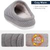 imageNineCiFun Womens Fuzzy House Slippers Corduroy Memory Foam Slippers Warm Slip On Comfy Bedroom Slippers Indoor Outdoor ShoesLjght Grey
