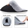 imageNineCiFun Womens Fuzzy Slippers Memory Foam Cozy House Slippers Comfy Scuffs Indoor Outdoor Gift Slippers with Soft Faux Fur LiningBlack