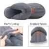 imageNineCiFun Womens Fuzzy Slippers Memory Foam Cozy House Slippers Comfy Scuffs Indoor Outdoor Gift Slippers with Soft Faux Fur LiningDark Grey