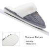 imageNineCiFun Womens Fuzzy Slippers Memory Foam Cozy House Slippers Comfy Scuffs Indoor Outdoor Gift Slippers with Soft Faux Fur LiningGrey