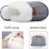 imageNineCiFun Womens Fuzzy Slippers Memory Foam Cozy House Slippers Comfy Scuffs Indoor Outdoor Gift Slippers with Soft Faux Fur LiningGrey