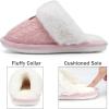 imageNineCiFun Womens Fuzzy Slippers Memory Foam Cozy House Slippers Comfy Scuffs Indoor Outdoor Gift Slippers with Soft Faux Fur LiningLight Pink
