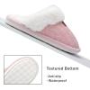 imageNineCiFun Womens Fuzzy Slippers Memory Foam Cozy House Slippers Comfy Scuffs Indoor Outdoor Gift Slippers with Soft Faux Fur LiningLight Pink