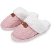 imageNineCiFun Womens Fuzzy Slippers Memory Foam Cozy House Slippers Comfy Scuffs Indoor Outdoor Gift Slippers with Soft Faux Fur LiningLight Pink