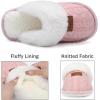 imageNineCiFun Womens Fuzzy Slippers Memory Foam Cozy House Slippers Comfy Scuffs Indoor Outdoor Gift Slippers with Soft Faux Fur LiningLight Pink