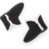 imageNineCiFun Womens Fuzzy Winter Bootie Slippers Knitted Ankle Boots Slippers Warm House Shoes Outdoor Indoor with Plush Fur LiningBlack