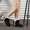 imageNineCiFun Womens Fuzzy Winter Bootie Slippers Knitted Ankle Boots Slippers Warm House Shoes Outdoor Indoor with Plush Fur LiningBlack