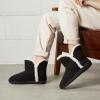 imageNineCiFun Womens Fuzzy Winter Bootie Slippers Knitted Ankle Boots Slippers Warm House Shoes Outdoor Indoor with Plush Fur LiningBlack