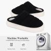 imageNineCiFun Womens House Shoes Warm Memory Foam Slippers for Women Indoor Soft Fleece Lined Womens SlippersBlack