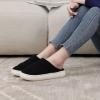 imageNineCiFun Womens House Shoes Warm Memory Foam Slippers for Women Indoor Soft Fleece Lined Womens SlippersBlack