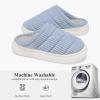 imageNineCiFun Womens House Shoes Warm Memory Foam Slippers for Women Indoor Soft Fleece Lined Womens SlippersBlue